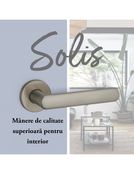 Manere pe rozeta SOLIS, crom satinat - 6