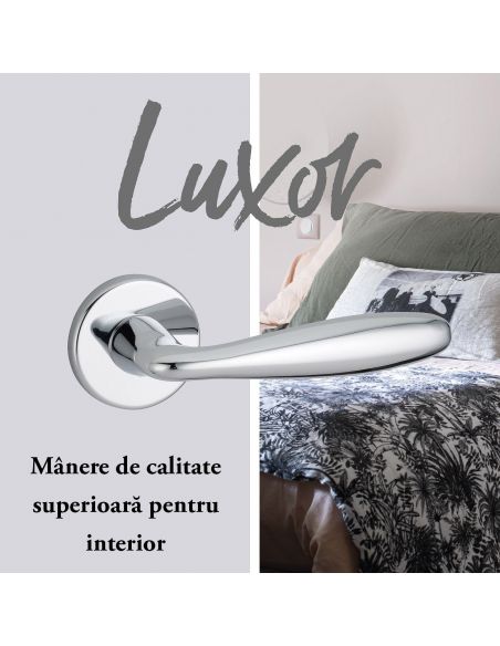 Manere cu rozete LUXOR, crom satinat - 6