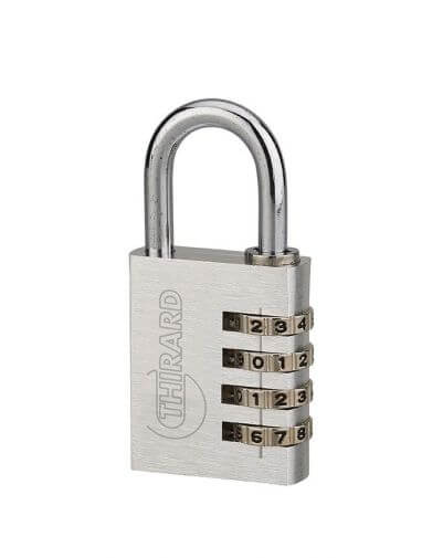 Lacat cu cifru, TYPE 1 ALU, 40 mm, 4 inele, diverse culori, THIRARD - 1