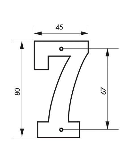 Cifra "7" inaltime 80 mm - prindere prin insurubare, THIRARD - 2