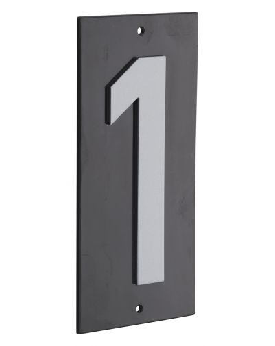 Placuta de semnalizare 56 x 130 mm cifra "1" - prindere prin insurubare, THIRARD - 1
