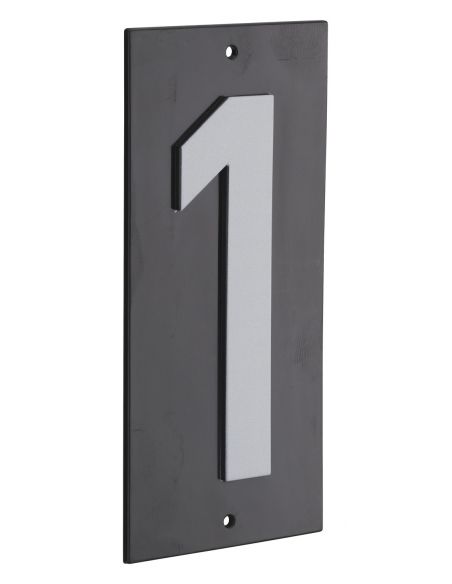 Placuta de semnalizare 56 x 130 mm cifra "1" - prindere prin insurubare, THIRARD - 1