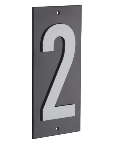 Placuta de semnalizare 56 x 130 mm cifra "2" - prindere prin insurubare, THIRARD - 1