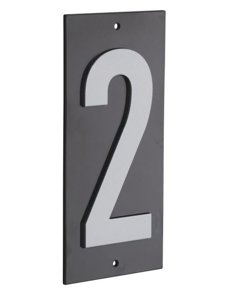 Placuta de semnalizare 56 x 130 mm cifra "2" - prindere prin insurubare, THIRARD - 1