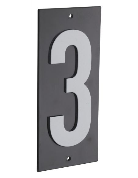 Placuta de semnalizare 56 x 130 mm cifra "3" - prindere prin insurubare, THIRARD - 1