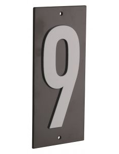 Placuta de semnalizare 56 x 130 mm cifra "9" - prindere prin insurubare, THIRARD - 1