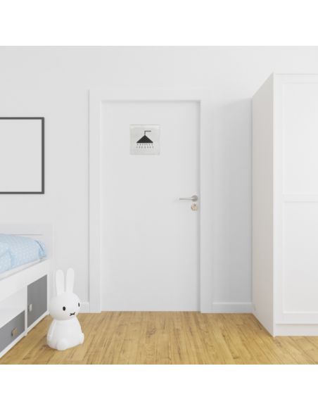 Disc semnalare Spatiu pentru Dusuri, forma patrata, 76 mm - 4
