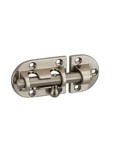 Zavor usa mobilier, aplicat, 75 mm, bolt rotund 8 mm, nichel satinat, THIRARD - 1
