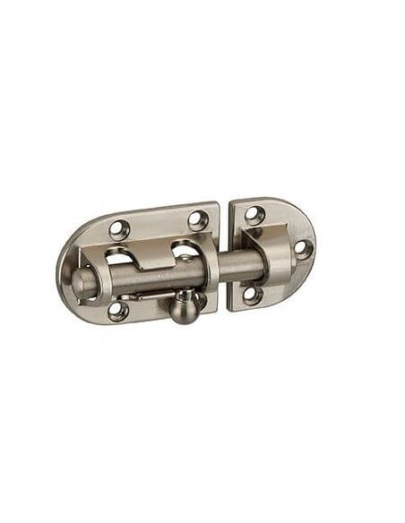 Zavor usa mobilier, aplicat, 75 mm, bolt rotund 8 mm, nichel satinat, THIRARD - 1