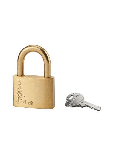 Lacat de santier, cu cheie, TYPE 1, 60 mm, toarta alama, THIRARD - 1