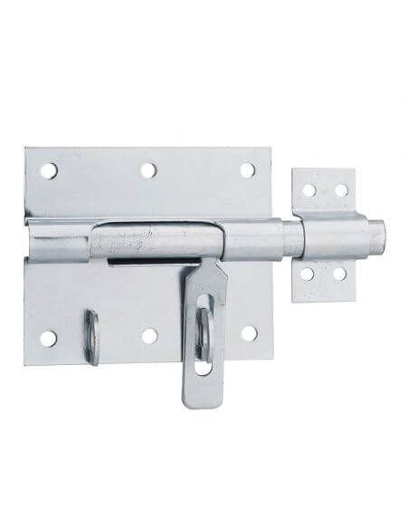 Zavor usa sau poarta, aplicat, blocare lacat, bolt rotund, 14 mm, zincat, THIRARD - 1