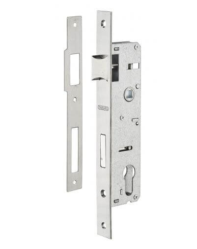 Broasca usa intrare, ingropata, 30 x 85 mm, pt. cilindru profil european, contraplaca inox, zincat - potrivita pt. usa termopan,