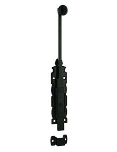 incuietoare usa RUSTIQUE, zavor vertical, 305 mm, negru lacuit, THIRARD - 1