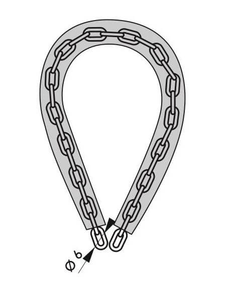 Lant antifurt bicicleta, LOOPS, 6 mm, 60 cm, THIRARD - 2