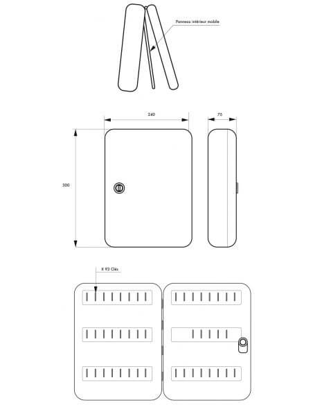 Cutie chei, KIBOX 3, 93 chei - 2