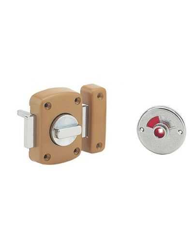 incuietoare WC ALOUETTE, usi 50 mm, epoxy bronz, THIRARD - 1