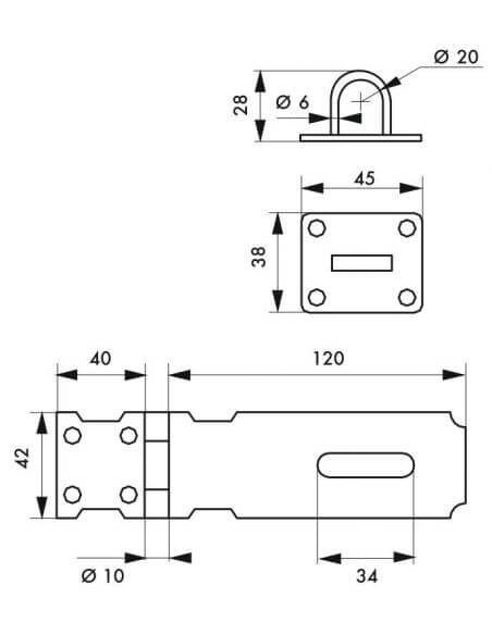 Suport pentru lacate, cu acoperire, 125 mm, THIRARD - 2