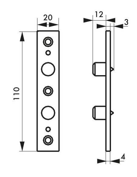 Apărătoare balamale uși (set 2 bucăți), THIRARD - 2
