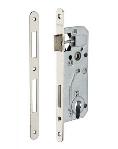 Broasca usa intrare, ingropata, 40 x 90 mm, pt. cilindru profil european, zincat - potrivita pt. usa lemn, THIRARD - 1