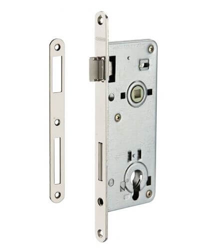 Broasca usa intrare, ingropata, 45 x 90 mm, pt. cilindru profil european, zincat - potrivita pt. usa lemn, THIRARD - 1