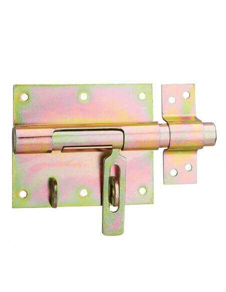 Zavor usa sau poarta, aplicat, blocare lacat, bolt rotund 16 mm, zincat - 1