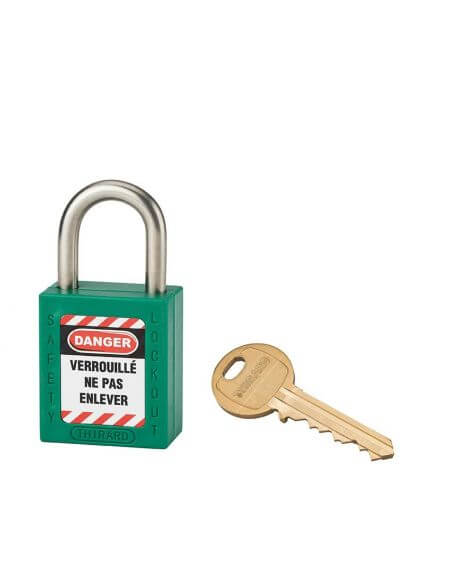 Lacat siguranta industriala, toarta inox Ø 6 x 38 mm (verde), THIRARD - 1