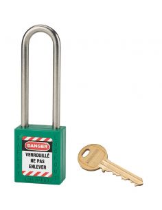 Lacat siguranta industriala, toarta inalta inox Ø 6 x 38 mm (verde), THIRARD - 1