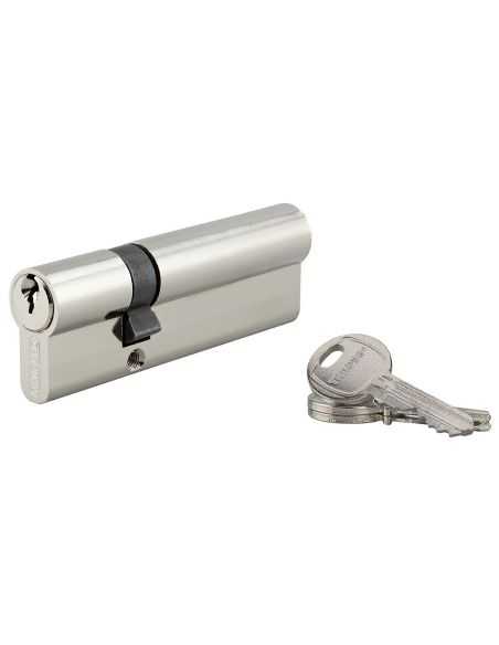Cilindru 30 x 65 mm, standard, nichelat, HG5, 3 chei - 1