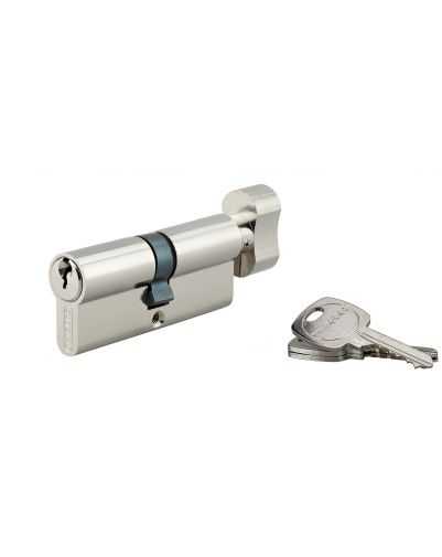 Butuc usa 30 x 40 mm, cu buton, nichelat, STD, 3 chei - 1