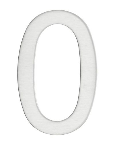 Numar usa, cifra „0”, lipire adeziv 3M, inox - 1