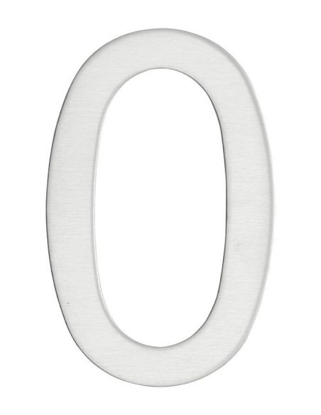 Numar usa, cifra „0”, lipire adeziv 3M, inox - 1