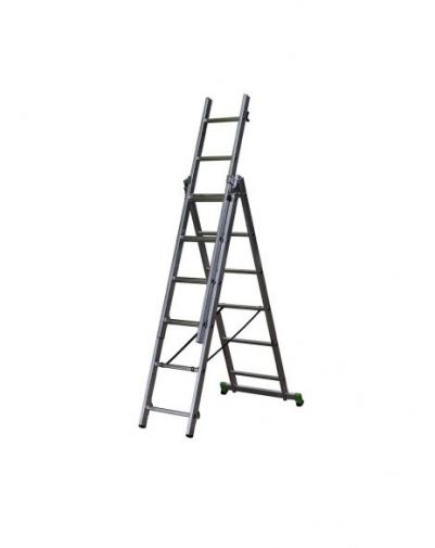 Scara pliabila, 3 tronsoane, 3x9 trepte, lungime 2,60-5,40 m, CLT 3, Centaure - 1