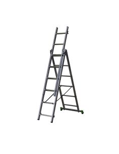 Scara pliabila, 3 tronsoane, 3x7 trepte, lungime 2,00-4,00 m, CLT 3, Centaure - 1