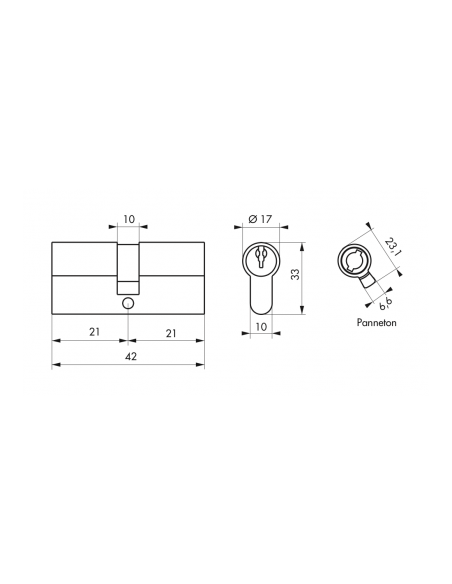Butuc usa standard 21 x 21 mm, alamit - 2