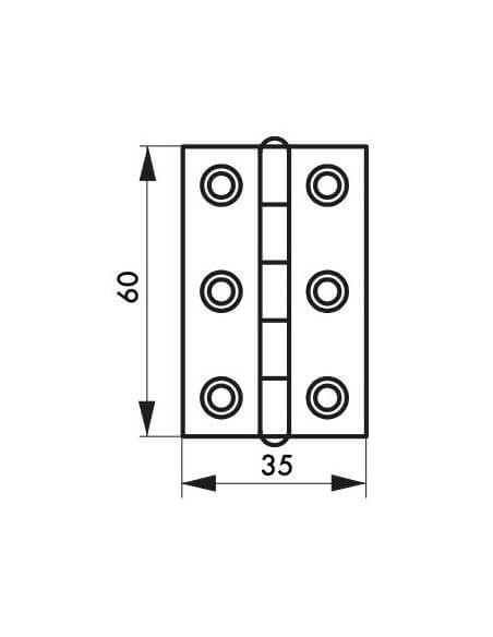 Balamale usi mobila, 60 x 35 mm - 2