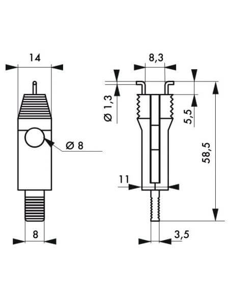 Blocare mini disjunctor 11 mm - 2