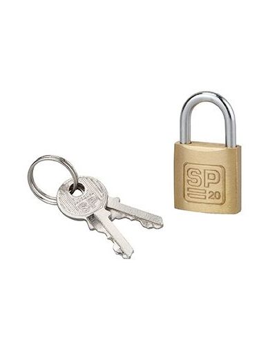 Lacat bagaj, cu cheie, 20 mm, toarta otel, 2 chei - SP - 1