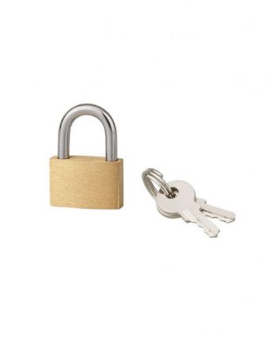 Lacat cu cheie BASIC 25 mm, toarta otel, Serruprix - 1