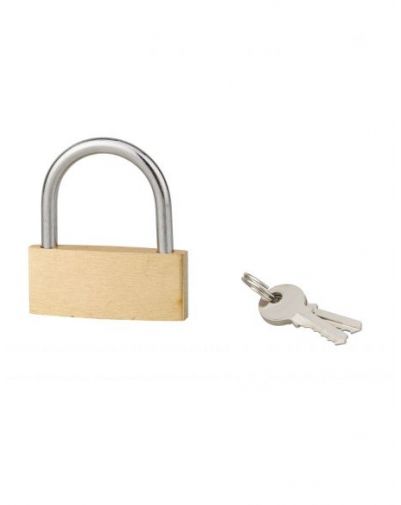 Lacat cu cheie BASIC 60 mm, toarta otel, Serruprix - 1
