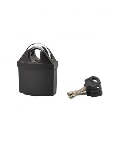 Lacat cu cheie ACERA 60 mm, toarta ascunsa, otel cimentat, Serruprix - 1