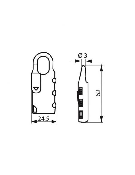 Lacat cu cifru, NOMAD cu clapeta, THIRARD - 2