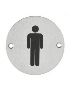 Disc semnalare Toaleta Pentru Barbati, rotund, 76 mm - 1