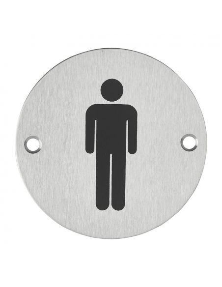 Disc semnalare Toaleta Pentru Barbati, rotund, 76 mm - 1