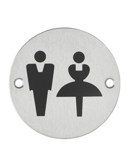 Disc semnalare Toaleta Pentru Barbati/Femei, rotund 76 mm - 1