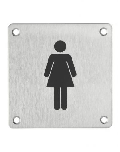 Disc semnalare Toaleta Pentru Femei, forma patrata, 76 mm - 1
