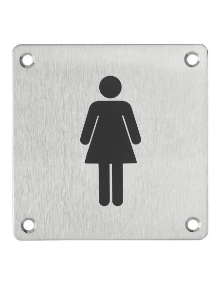 Disc semnalare Toaleta Pentru Femei, forma patrata, 76 mm - 1