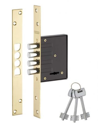 Broasca de usa, chei late, bolturi rotunde, 74 x 94 mm - 1