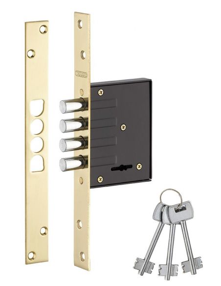 Broasca de usa, chei late, bolturi rotunde, 74 x 94 mm - 1