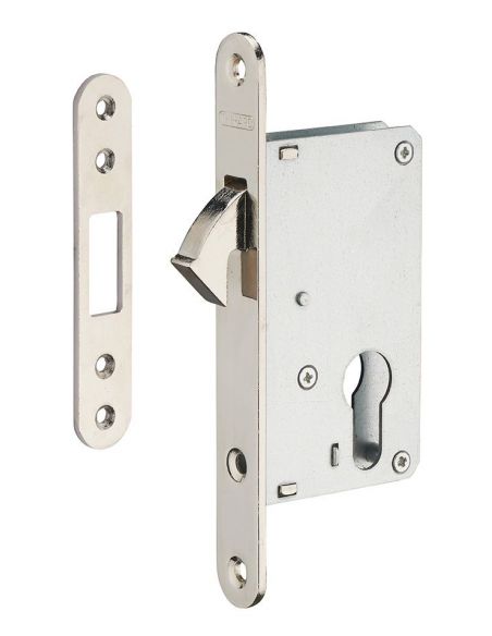 Broasca pentru usa culisanta, pentru cilindru, crom satinat, ax 40 mm, THIRARD - 1