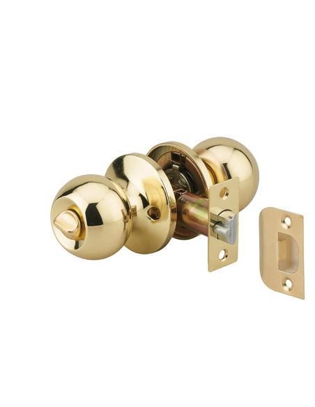 Broasca tubulara usa exterior, manere sferice, cilindru cu 3 chei, ax 70 mm, auriu, THIRARD - 1